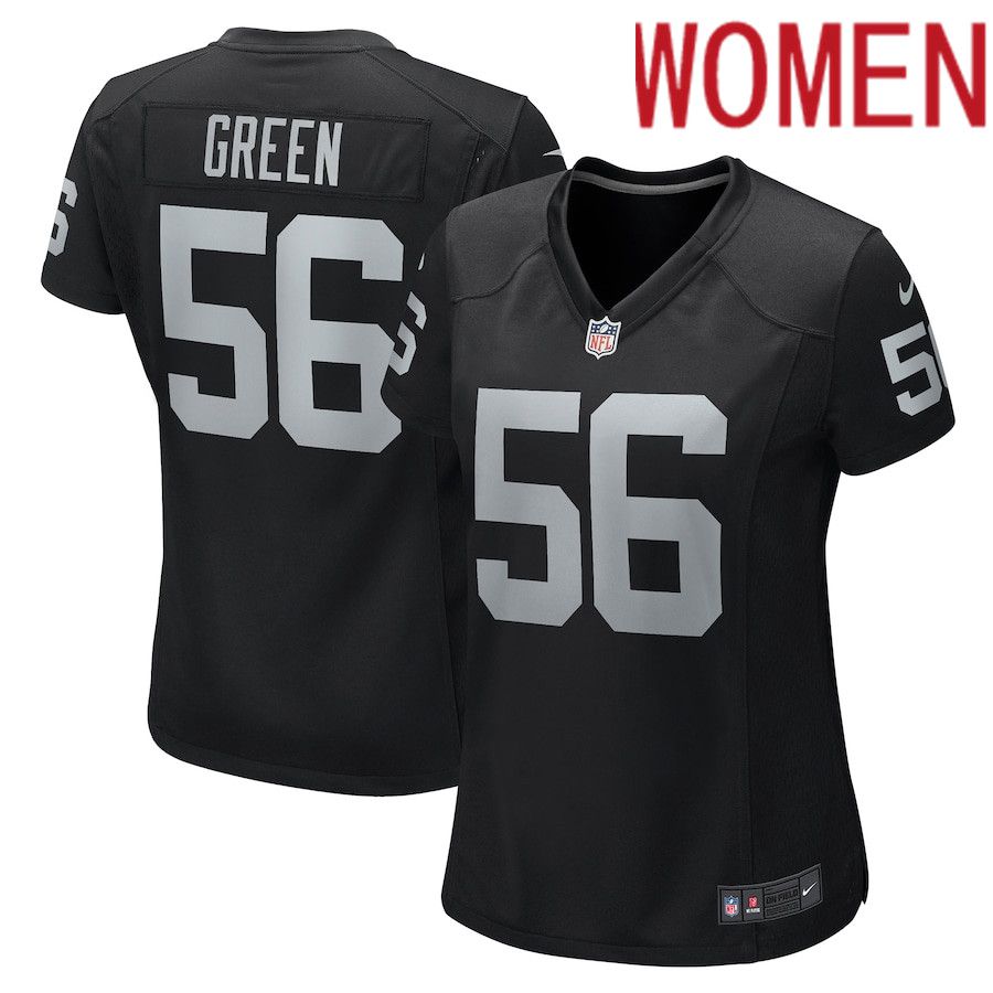 Women Oakland Raiders #56 Gerri Green Nike Black Player Game NFL Jersey